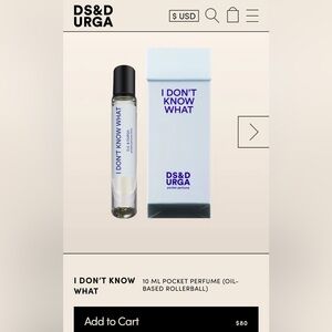 D.S. & Durga I Don't Know What Pocket Perfume with Black Cap